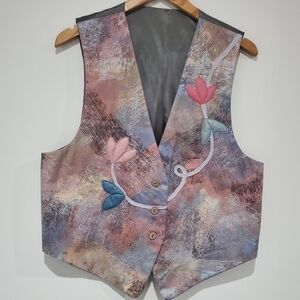Artisan Hand-Made one Of A Kind REVERSEABLE quilted vest Size M